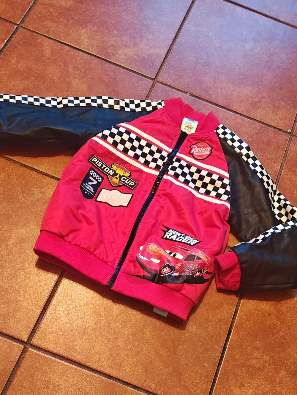 Disney Red and Black Lightning McQueen Racing Jacket